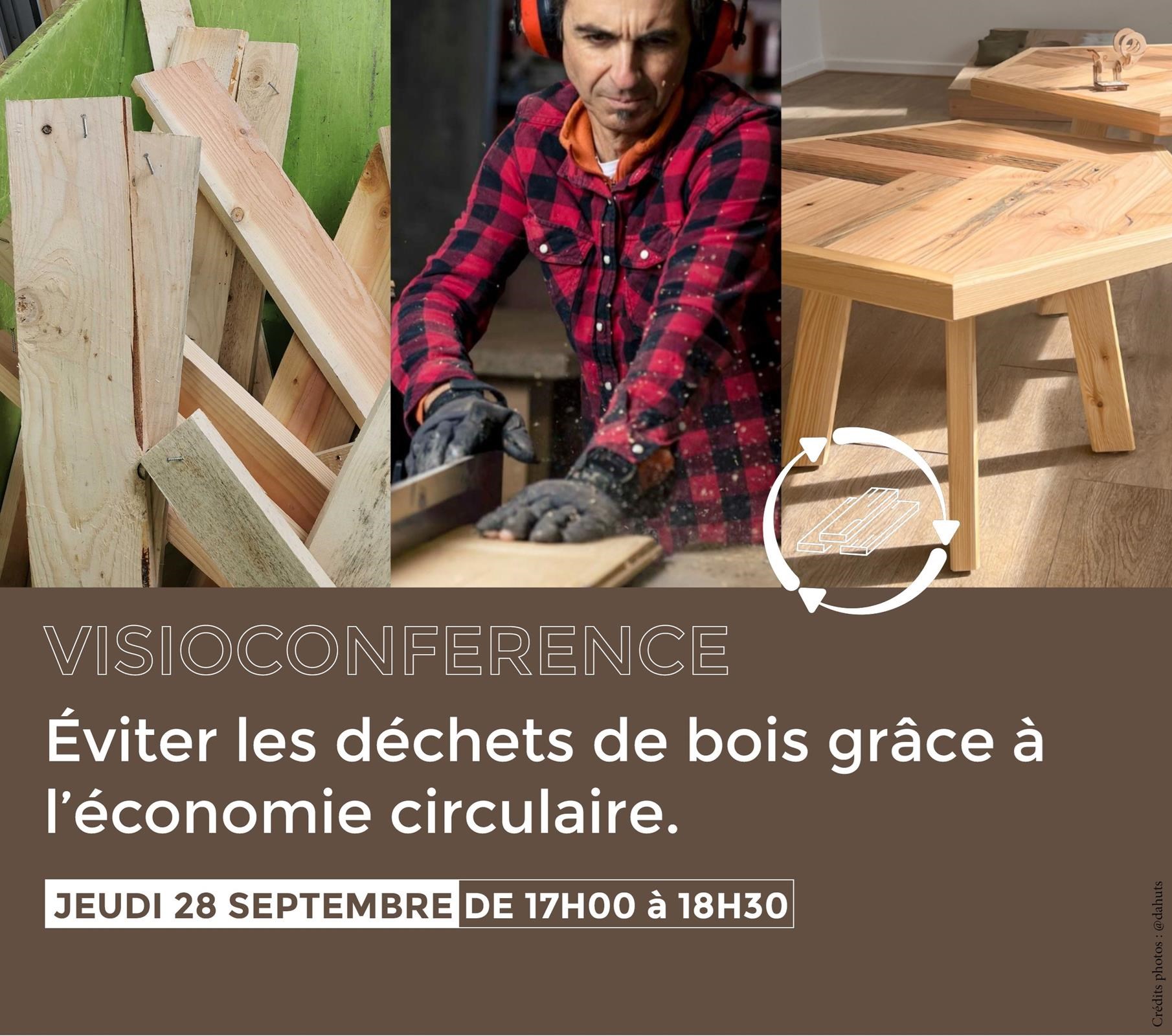 Visioconférence : éviter les déchets de bois grâce à l'économie circulaire.